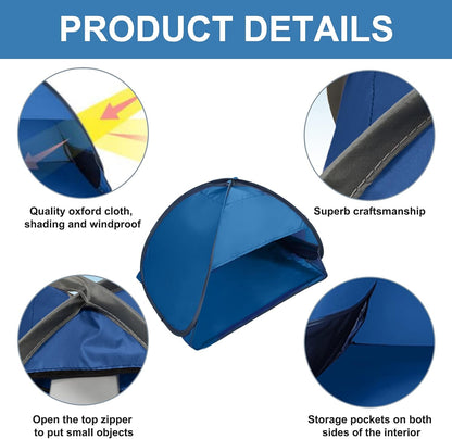 Pop-up Beach Shelter - Portable Beach Tent Anti-UV, Windproof, Picnic Tent for Small Dogs, Cats and Other Small Pets, Blue Kemu |Fashion Home Kitchen Beauty