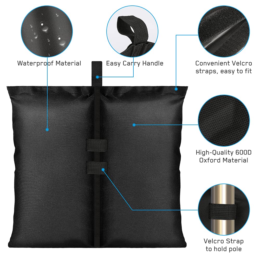 4-pack tent weights sandbags, heavy foot bag for legs Kemu |Fashion Home Kitchen Beauty