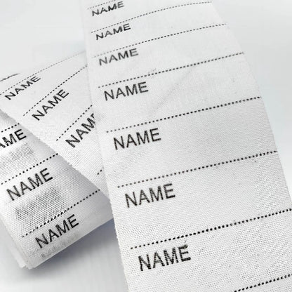 200 pcs iron-on name labels with pen - washable labels - woven labels for clothing, school uniforms, bags, towels, hats, gloves, scarves