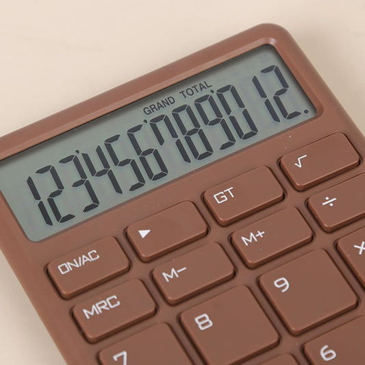 Calculator - with LCD display - Portable - Silent - Brown - 1 pack Kemu |Fashion Home Kitchen Beauty