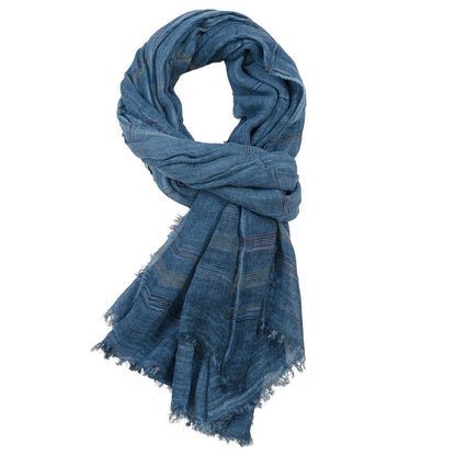 Autumn Winter Men's Basic Cotton Scarf, Medium Thickness for All Seasons, Versatile Black Oversized Soft Warm Touch Kemu |Fashion Home Kitchen Beauty