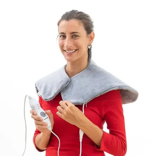Electric Neck and Shoulder Heating Pad with 3 Temperature Levels 40-60°C, Soft Polyester Cover Removable and Washable, 2-Hour Auto Shut-Off for Pain Relief Kemu |Fashion Home Kitchen Beauty