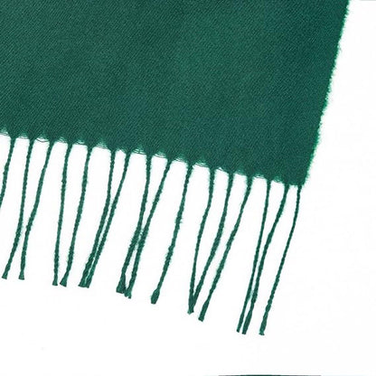 Women's Woven Winter Scarf, Large Tassel Shawl Wrap, Soft Warm Neck Warmer for Cold Weather Outfits, 70x200 cm, Green Kemu |Fashion Home Kitchen Beauty