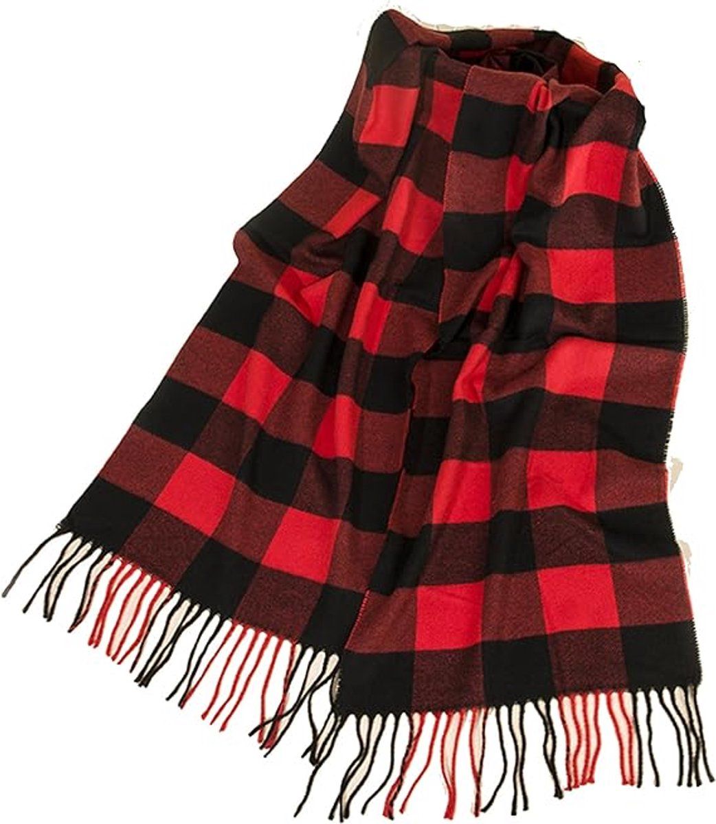 Women's Scarf, Checked scarf, all-match winter faux cashmere scarf, warm scarf, for Cold Weather, Travel and Daily Winter Wear, 35 x 190 cm Kemu |Fashion Home Kitchen Beauty