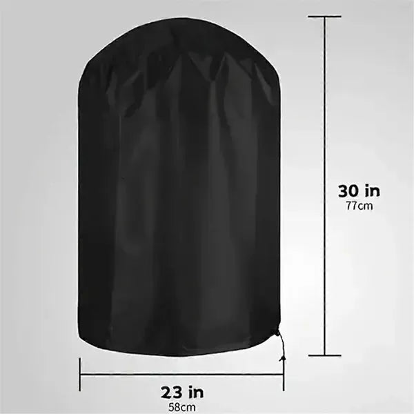 1 Piece 210D Oxford Charcoal Grill Cover, Waterproof Dustproof Outdoor BBQ Protector with Adjustable Drawstring, Black, 58 x 77 cm Kemu |Fashion Home Kitchen Beauty