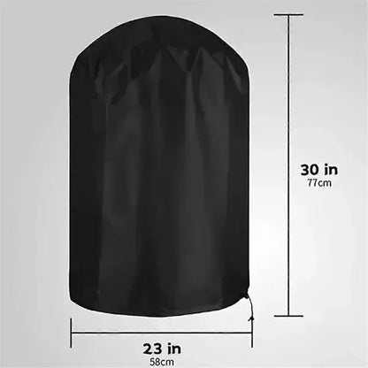 1 Piece 210D Oxford Charcoal Grill Cover, Waterproof Dustproof Outdoor BBQ Protector with Adjustable Drawstring, Black, 58 x 77 cm Kemu |Fashion Home Kitchen Beauty