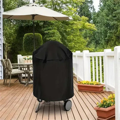 1 Piece 210D Oxford Charcoal Grill Cover, Waterproof Dustproof Outdoor BBQ Protector with Adjustable Drawstring, Black, 58 x 77 cm Kemu |Fashion Home Kitchen Beauty