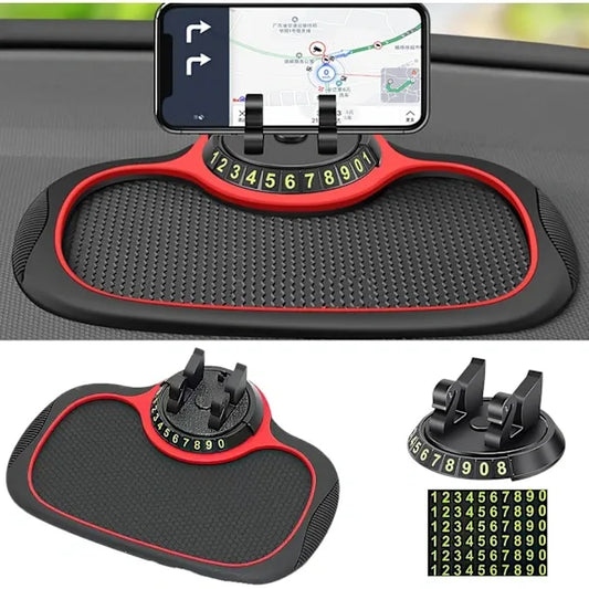 Reliable Professional Compatible Non-slip car dashboard mat with phone holder and storage pockets, Made of Pvc