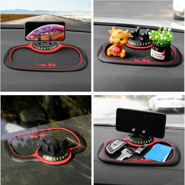Reliable Professional Compatible Non-slip car dashboard mat with phone holder and storage pockets, Made of Pvc Kemu |Fashion Home Kitchen Beauty