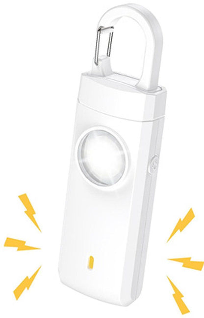 Personal Self-Defense Alarm, Self-Defense Alarm for Women, Alarm Keychain, Emergency Alarm, Rechargeable Alarm, White Kemu |Fashion Home Kitchen Beauty
