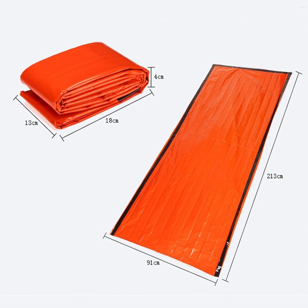 3 Pieces Emergency Sleeping Bag, Waterproof Emergency Sleeping Bags for Survival, Sleeping Bag ,Pocket Size Survival Blanket, 213.4 x 91.4 cm Kemu |Fashion Home Kitchen Beauty