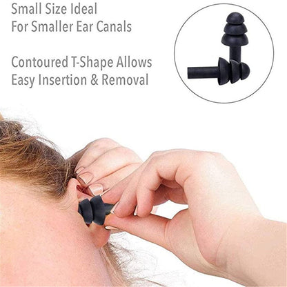 4 Pairs Swimming Ear Plugs for Adults Kids, Waterproof Silicone Surf Pool Diving Accessories Noise Reduction Soft Earplugs, Clearance Sale