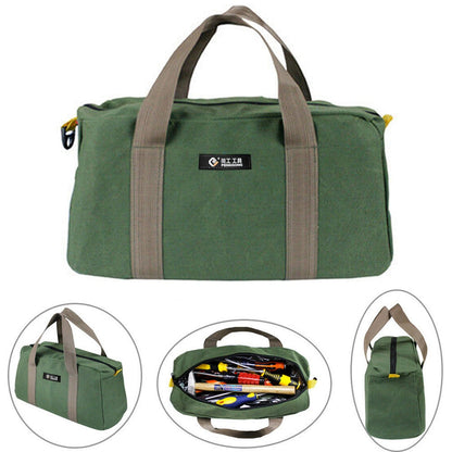 1 Pack Tool Bag for Men with Waterproof Hard Bottom,Mechanics Tool Bag,Heavy Duty Tool Bag Wide Mouth Tote for Various Instrument, Electrician Carpenter Mechanic,3 Sizes Available，Green(16 inch) 16 inch Kemu |Fashion Home Kitchen Beauty