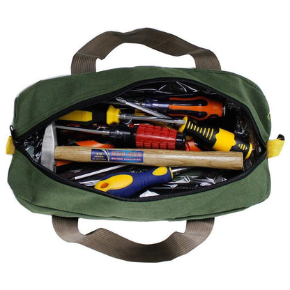 1 Pack Tool Bag for Men with Waterproof Hard Bottom,Mechanics Tool Bag,Heavy Duty Tool Bag Wide Mouth Tote for Various Instrument, Electrician Carpenter Mechanic,3 Sizes Available，Green(16 inch) 16 inch Kemu |Fashion Home Kitchen Beauty
