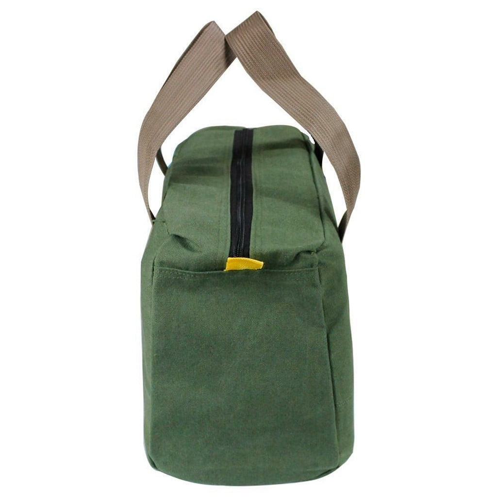 1 Pack Tool Bag for Men with Waterproof Hard Bottom,Mechanics Tool Bag,Heavy Duty Tool Bag Wide Mouth Tote for Various Instrument, Electrician Carpenter Mechanic,3 Sizes Available，Green(16 inch) 16 inch Kemu |Fashion Home Kitchen Beauty
