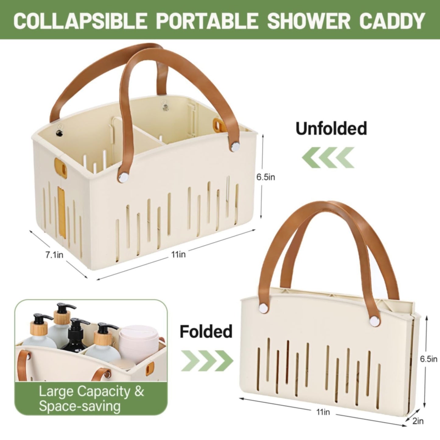 Cotton Woven Basket with PU Leather Handle, Clothes Toys Candy Gifts Cotton Rope Organizer, Living Room Basket Bathroom Shower Storage Laundry Basket, Dog Cat Bed, Fall Basket, 11.02x8.66x4.33 12.59" x 9.44" x 5.11" White