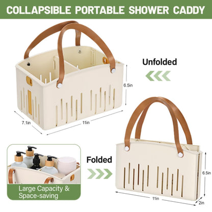 Cotton Woven Basket with PU Leather Handle, Clothes Toys Candy Gifts Cotton Rope Organizer, Living Room Basket Bathroom Shower Storage Laundry Basket, Dog Cat Bed, Fall Basket, 11.02x8.66x4.33 12.59" x 9.44" x 5.11" White