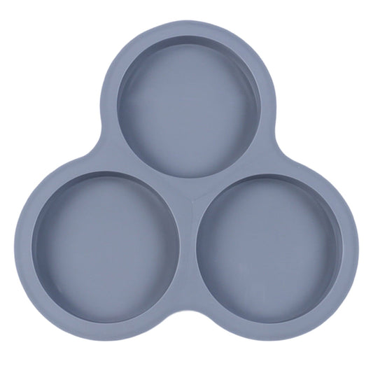 1 Pcs Silicone Egg Cups for Air Fryer,3-Cavity Cupcake Baking Tray,Round Silicone Baking Tools,Round Silicone Ramekins,for Sandwiches,Non-Stick Tray for Baking Accessories,(Dark Gray,9.06x8.46 in) Dark Gray Kemu |Fashion Home Kitchen Beauty