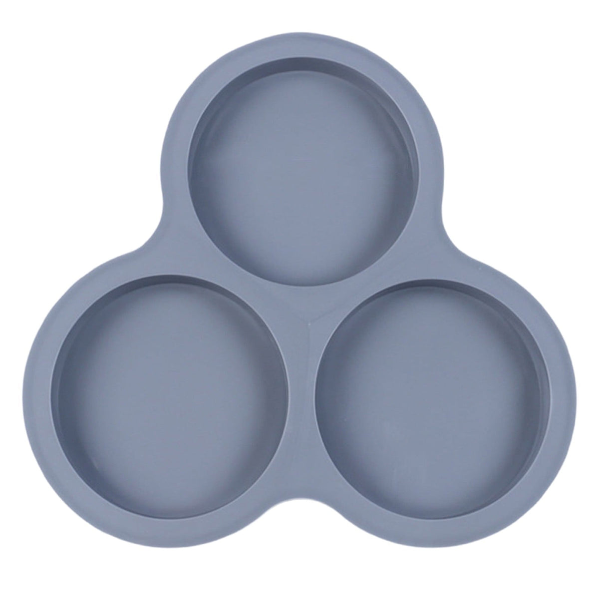 1 Pcs Silicone Egg Cups for Air Fryer,3-Cavity Cupcake Baking Tray,Round Silicone Baking Tools,Round Silicone Ramekins,for Sandwiches,Non-Stick Tray for Baking Accessories,(Dark Gray,9.06x8.46 in) Dark Gray Kemu |Fashion Home Kitchen Beauty