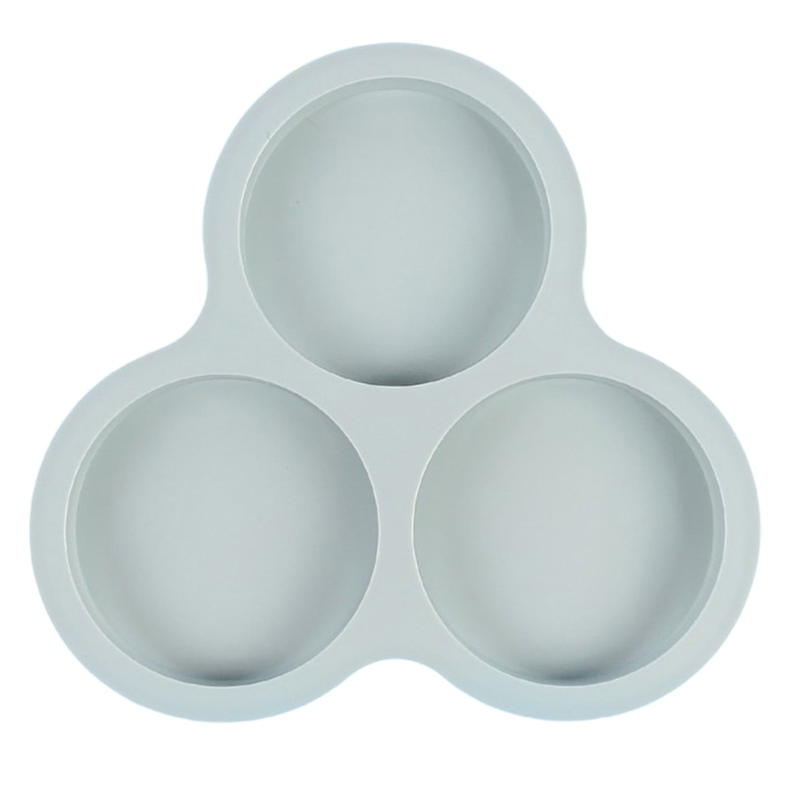 1 Pcs Silicone Egg Cups for Air Fryer,3-Cavity Cupcake Baking Tray,Round Silicone Baking Tools,Round Silicone Ramekins,for Sandwiches,Non-Stick Tray for Baking Accessories,(Dark Gray,9.06x8.46 in) Gray Kemu |Fashion Home Kitchen Beauty