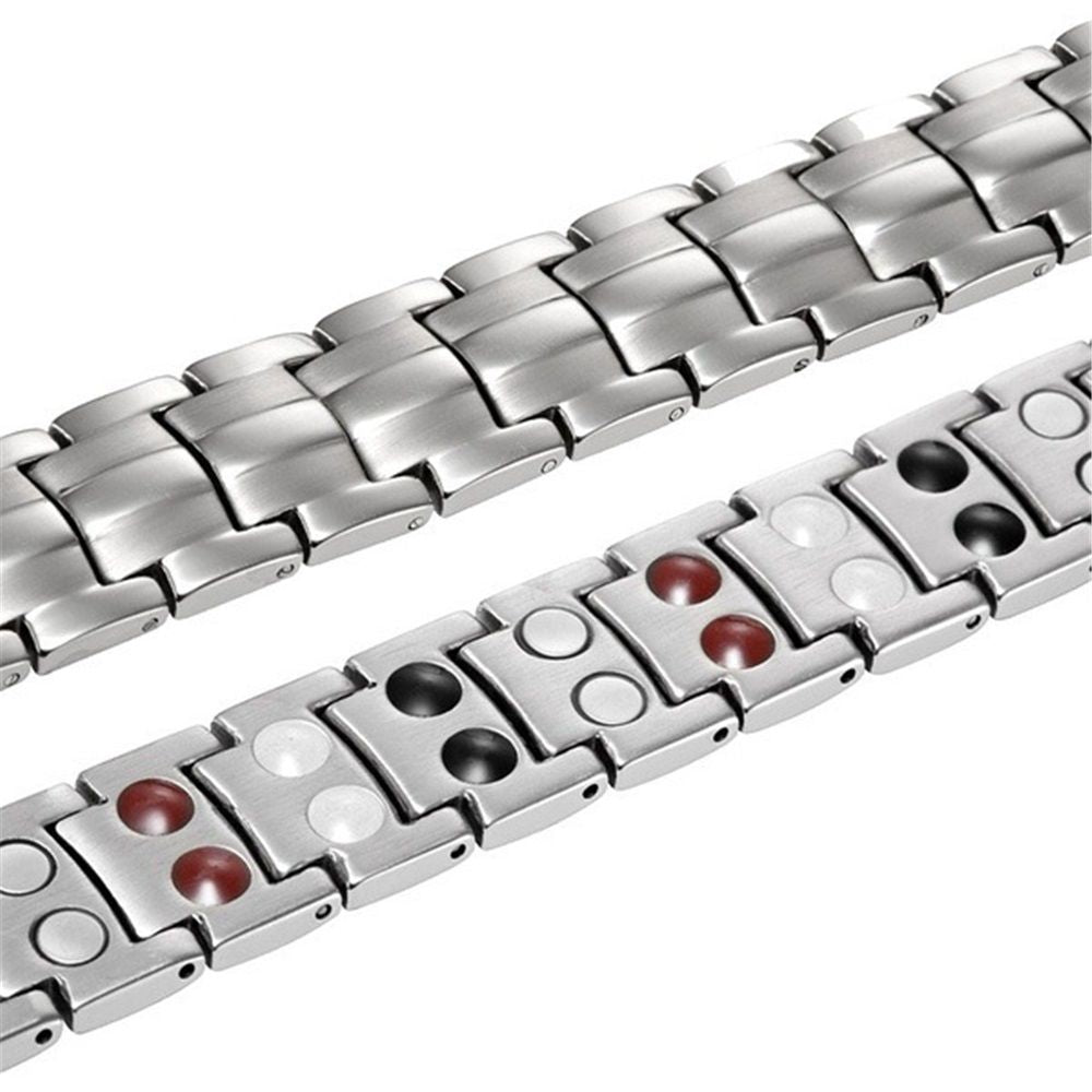 Zinc alloy Cross Bracelet for Men,Magnetic Therapy Bracelet with Magnets - with Double Row 4 Elements Magnets Kemu |Fashion Home Kitchen Beauty