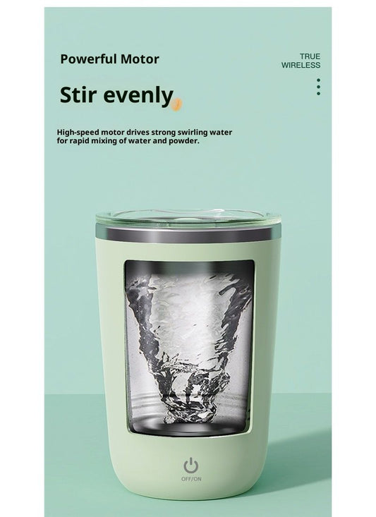 Self Stirring Mug, Electric Mixing Cup Magnetic Rechargeable Auto Mug Coffee Rotating Home Office Travel Suitable for Coffee/Milk/Cocoa (Green350ml) Kemu |Fashion Home Kitchen Beauty