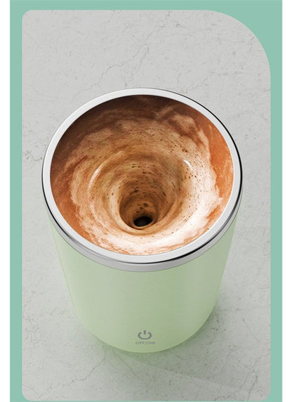Self Stirring Mug, Electric Mixing Cup Magnetic Rechargeable Auto Mug Coffee Rotating Home Office Travel Suitable for Coffee/Milk/Cocoa (Green350ml) Kemu |Fashion Home Kitchen Beauty