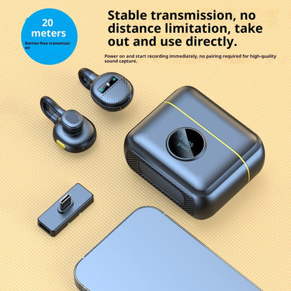 Wireless Lavalier Microphone Mini Clip On Mic with Charging Case, Battery, Noise Canceling Lapel Microphone for Video Recording Vlogging Kemu |Fashion Home Kitchen Beauty