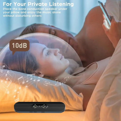 Pillow Speakers for Sleeping,Portable Bluetooth Speaker with Bone Conduction, 10 White Noises, Display, Volume Control,  black Kemu |Fashion Home Kitchen Beauty