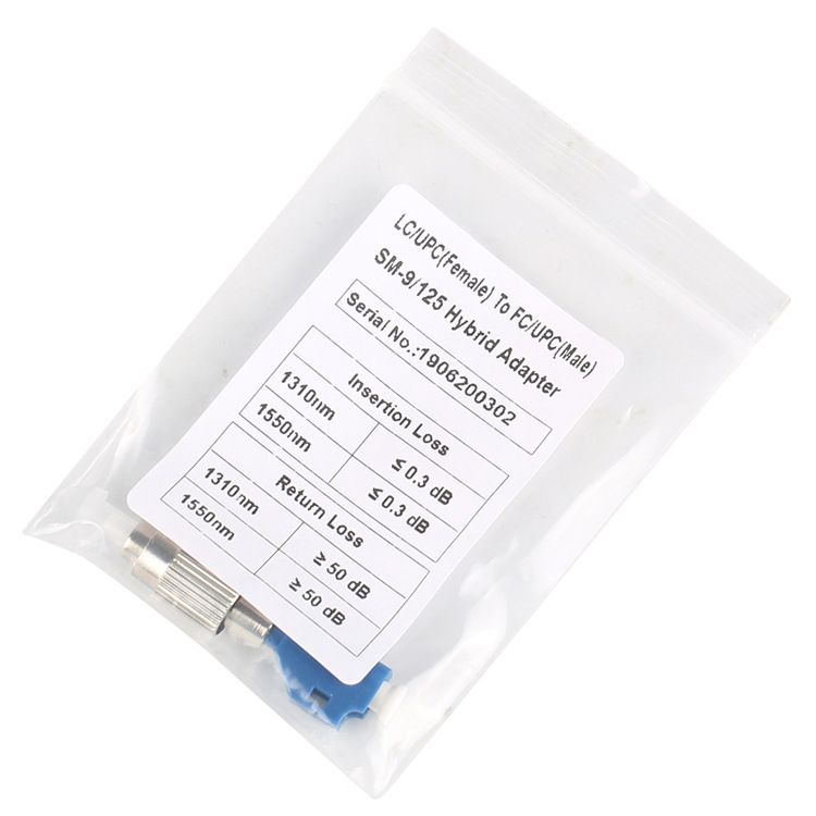 5Pcs Visual Fault Locator Fiber Adapter, Fiber Optic Connector, Single Mode 9/125um FC Male to LC Female Hybrid Optical Fiber Convertor Adapter