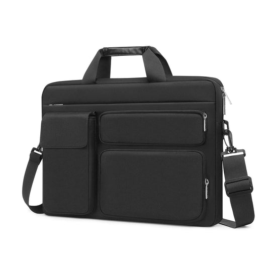 Protective Laptop Case 13 inch Laptop Sleeve, Open Bag with 2 Raised&1 Flapover&1 Handle&Belt, Laptop Case with Handle Black Kemu |Fashion Home Kitchen Beauty