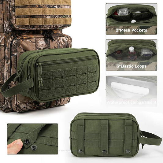 Toiletry Bag for Men | Dry Wet Separate Hygiene Bag Compact Kit Mens Shaving Kit Travel shower Bag (Green) Kemu |Fashion Home Kitchen Beauty