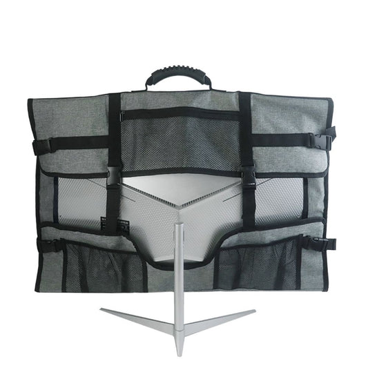 27 Inch Monitor Carrying Case, Universal 27" Computer Monitor Bag with Rubber Handle and Pockets, Gray Kemu |Fashion Home Kitchen Beauty