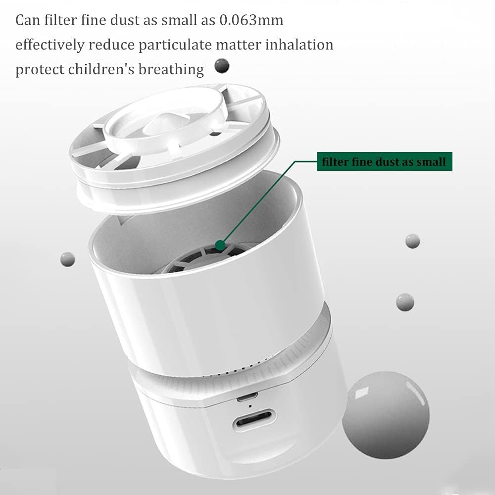 Desktop Vacuum Cleaner,Mini Table dust Sweeper Energy Saving with auto Power-Off Function,Cordless&360º Rotatable Design for Keyboard/Home/Office (White)