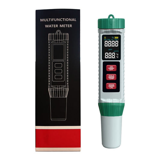 5 in 1 Water Quality Tester Pen Meter for Pools, Drinking Water Aquariums hydroponic Cooking Tester Measure Water by 5 parameters PH/TDS/EC5