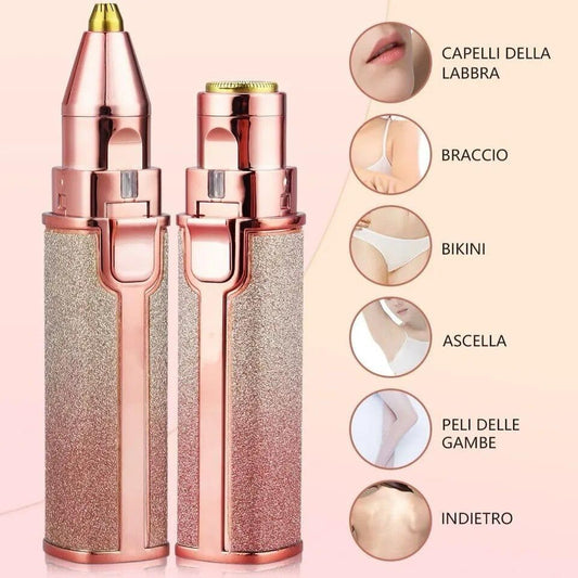 Eyebrow Trimmer Makeup Painless Eye Brow Epilator 2 in 1 Built-in Light Eyebrow Trimmer & Facial Hair Removal Main Features: * [Painless Female Hair Removal for FACE] Facial Hair Remover（13.5*3*2.5cm) Kemu |Fashion Home Kitchen Beauty