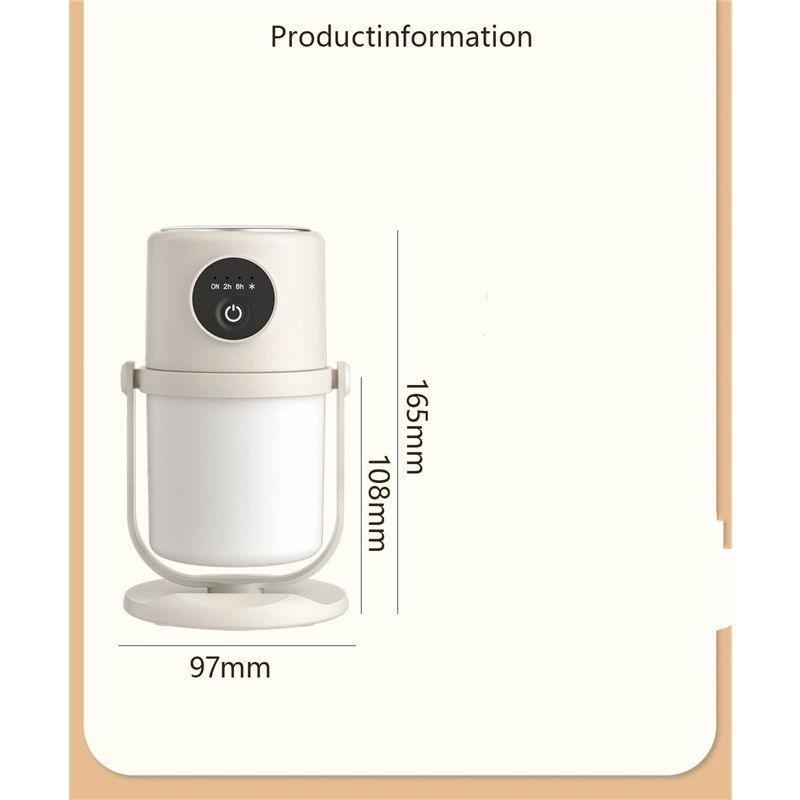 Portable Small Humidifier - Cold Mist Humidifier with 360° Rotating Stand, Stepless Dimming Warm Night Light, 2/8 H Timer Function, Mini humidifier for Bedroom, Plants, Office, and Car