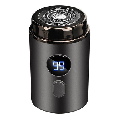 Electric Mini Razor Pockets Shaver for Men,Floating Big Shave Head Quick Shave, Waterproof Mini Portable Shaver,USB C Charge LED Power Display Mini Trimmer, Great for Travel,Car,Home Use (Gray)