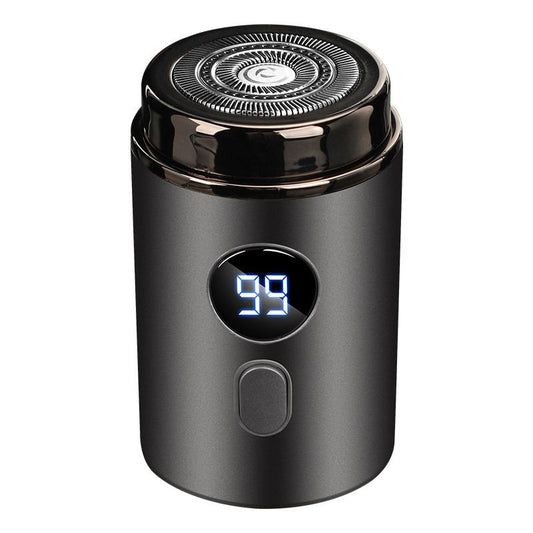 Electric Mini Razor Pockets Shaver for Men,Floating Big Shave Head Quick Shave, Waterproof Mini Portable Shaver,USB C Charge LED Power Display Mini Trimmer, Great for Travel,Car,Home Use (Gray)