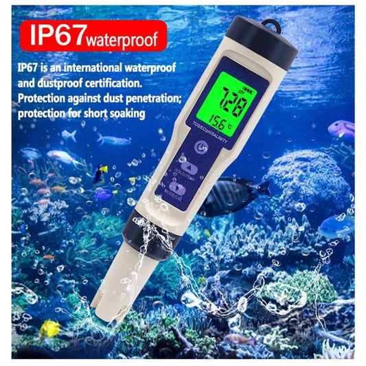 PH Meter & TDS Meter Digital Water Tester 5 in 1 Salinity Tester PH Temp EC and TDS Meter,PH Meter for Water with LCD Backlit,Water Testing Kits for Drinking Water, Kemu |Fashion Home Kitchen Beauty