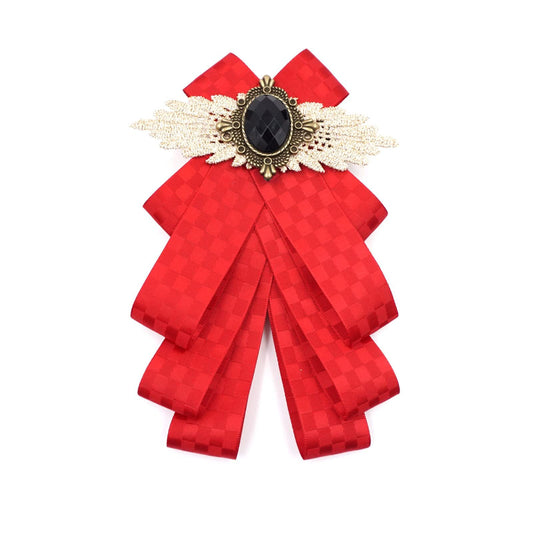 Dangle Wedding Party Bow Tie Women/Men Ribbon Pre Tied Neck Tie Adustable, Tied Bow Tie Luxury Decorative Suit