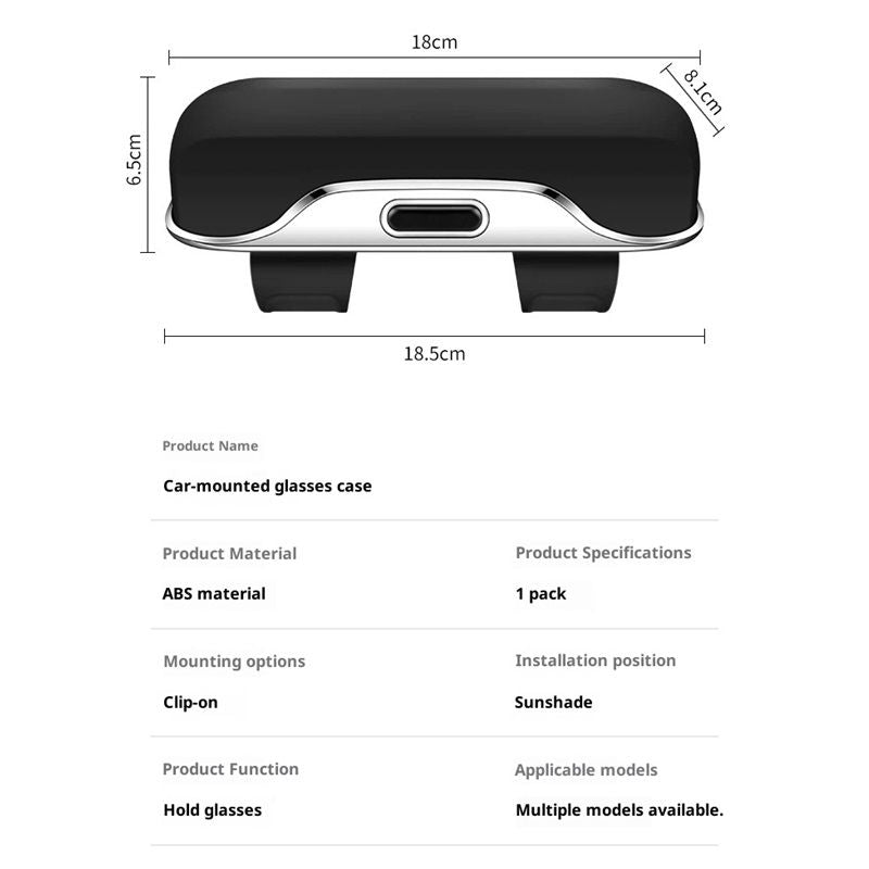 Sunglass Holder for Car Visor Clip Glasses Case Car Sunglasses Case for Car Sun Visor Glasses Storage Box Car Sunglass Holder Car Visor Accessories Universal for SUV Sedan Truck (black)