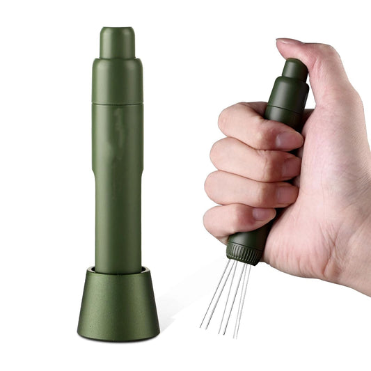 Retractable Espresso Stirrer Tools for Barista, Magnetic  Espresso Distribution Tool with Stainless Steel Needles (Green) Kemu |Fashion Home Kitchen Beauty