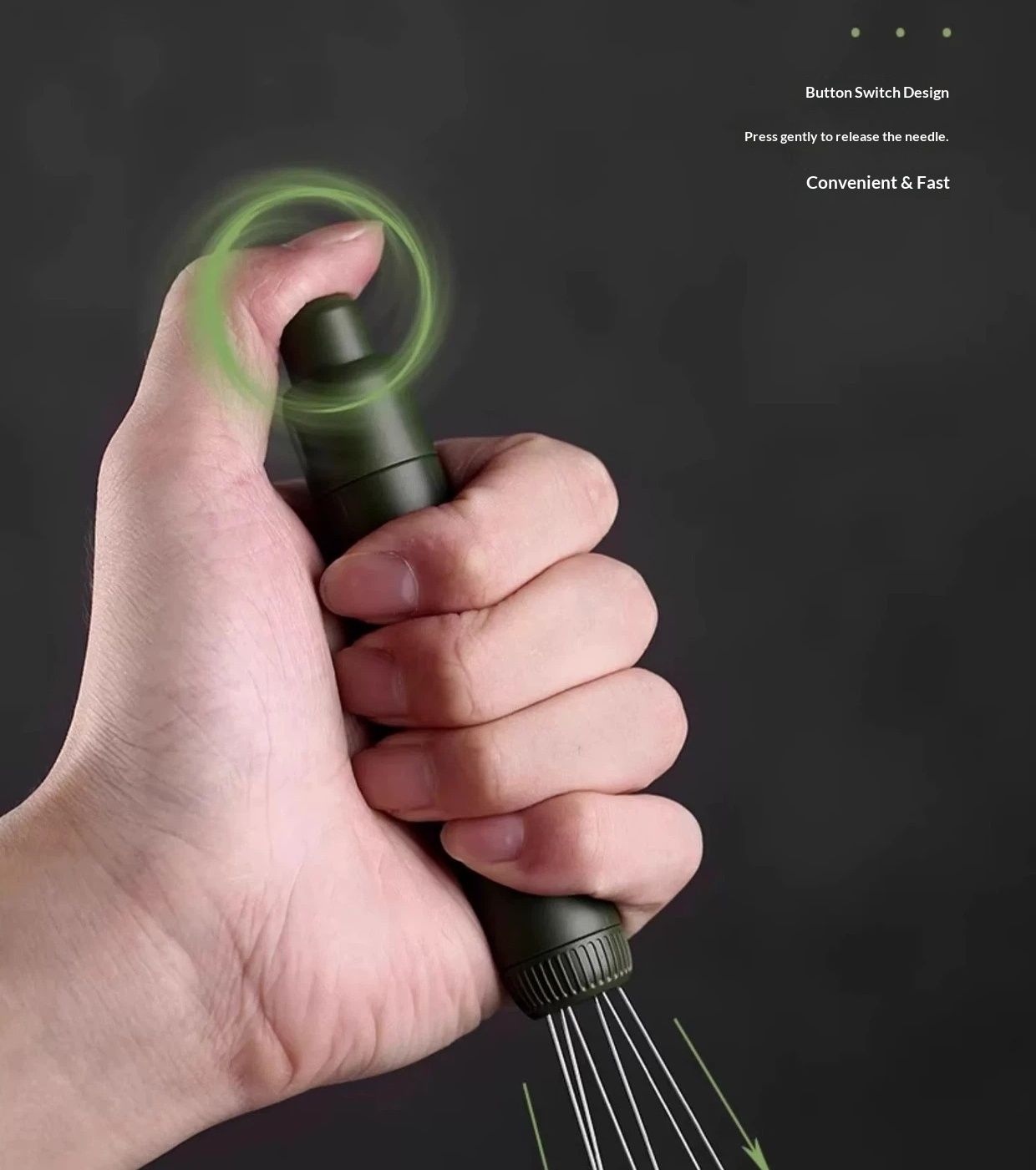Retractable Espresso Stirrer Tools for Barista, Magnetic  Espresso Distribution Tool with Stainless Steel Needles (Green) Kemu |Fashion Home Kitchen Beauty