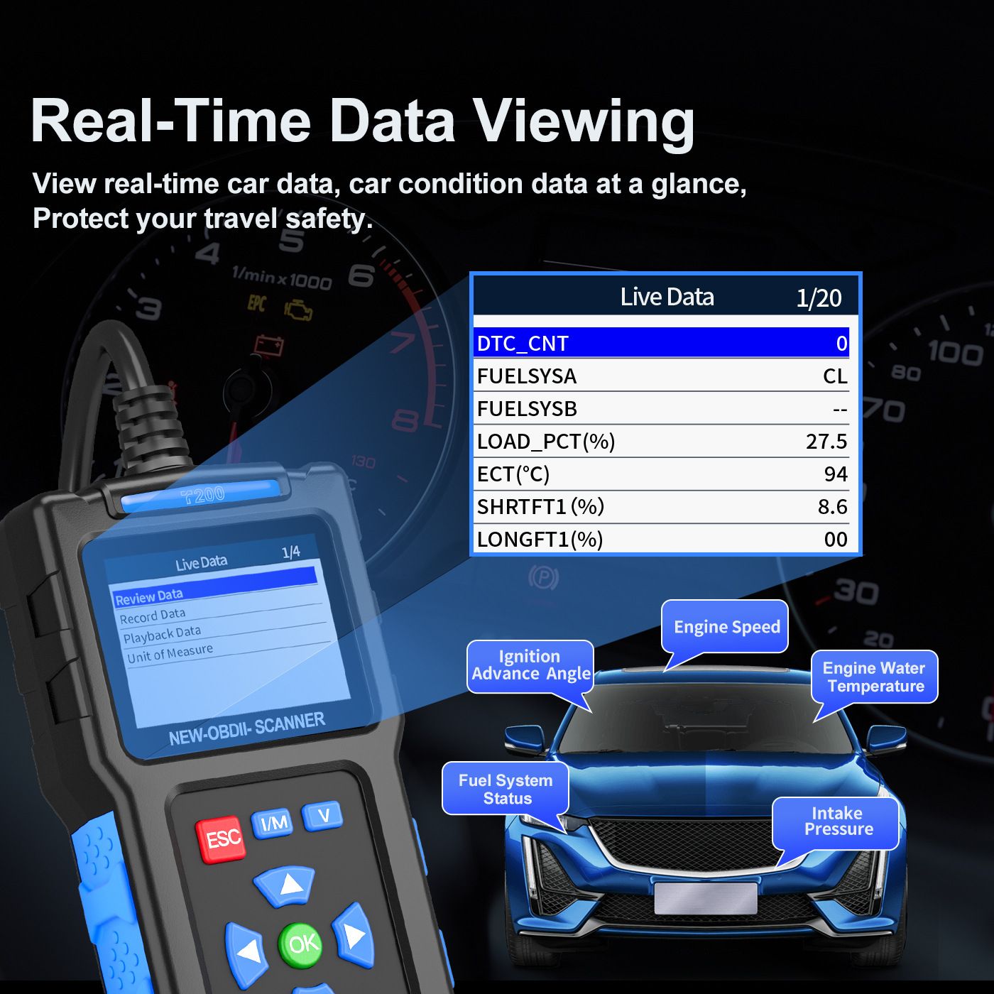 obd2 Scanner Diagnostic Tool Car Accessories Check Engine Code Reader with Reset for Cars Professional Vehicles Scan Tools Fault Warning Light