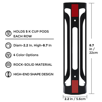 K Cup Holder : Coffee Pod Holder for Counter Small Space - cup holder for Wall Mount (4, Black) Coffee Pod Holder Side Mount Cup Pods Organizer compatible Kemu |Fashion Home Kitchen Beauty