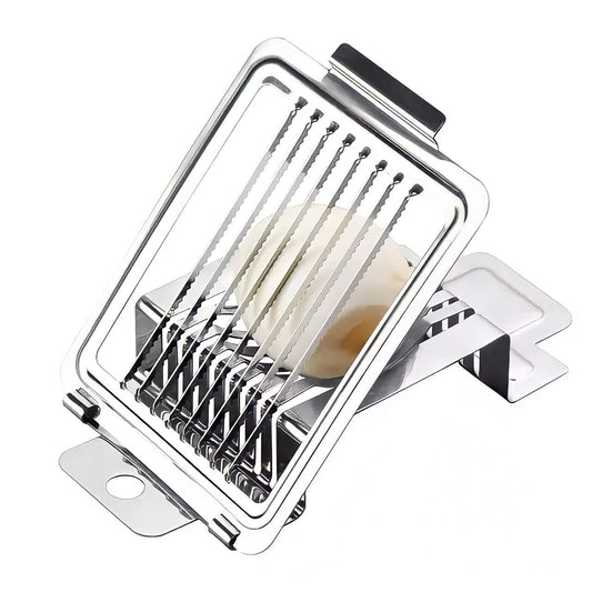 Multifunctional 403 Stainless Steel Egg Slicer for Hard Boiled Eggs Heavy Duty, Safe Egg Cutter, Kiwi Slicer, Banana Slicer Kemu |Fashion Home Kitchen Beauty