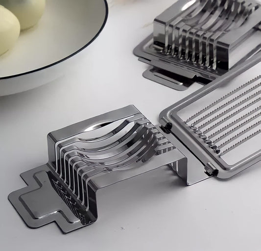 Multifunctional 403 Stainless Steel Egg Slicer for Hard Boiled Eggs Heavy Duty, Safe Egg Cutter, Kiwi Slicer, Banana Slicer Kemu |Fashion Home Kitchen Beauty