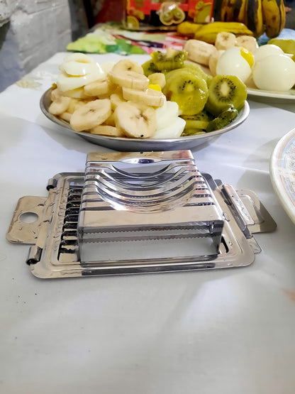 Multifunctional 403 Stainless Steel Egg Slicer for Hard Boiled Eggs Heavy Duty, Safe Egg Cutter, Kiwi Slicer, Banana Slicer Kemu |Fashion Home Kitchen Beauty