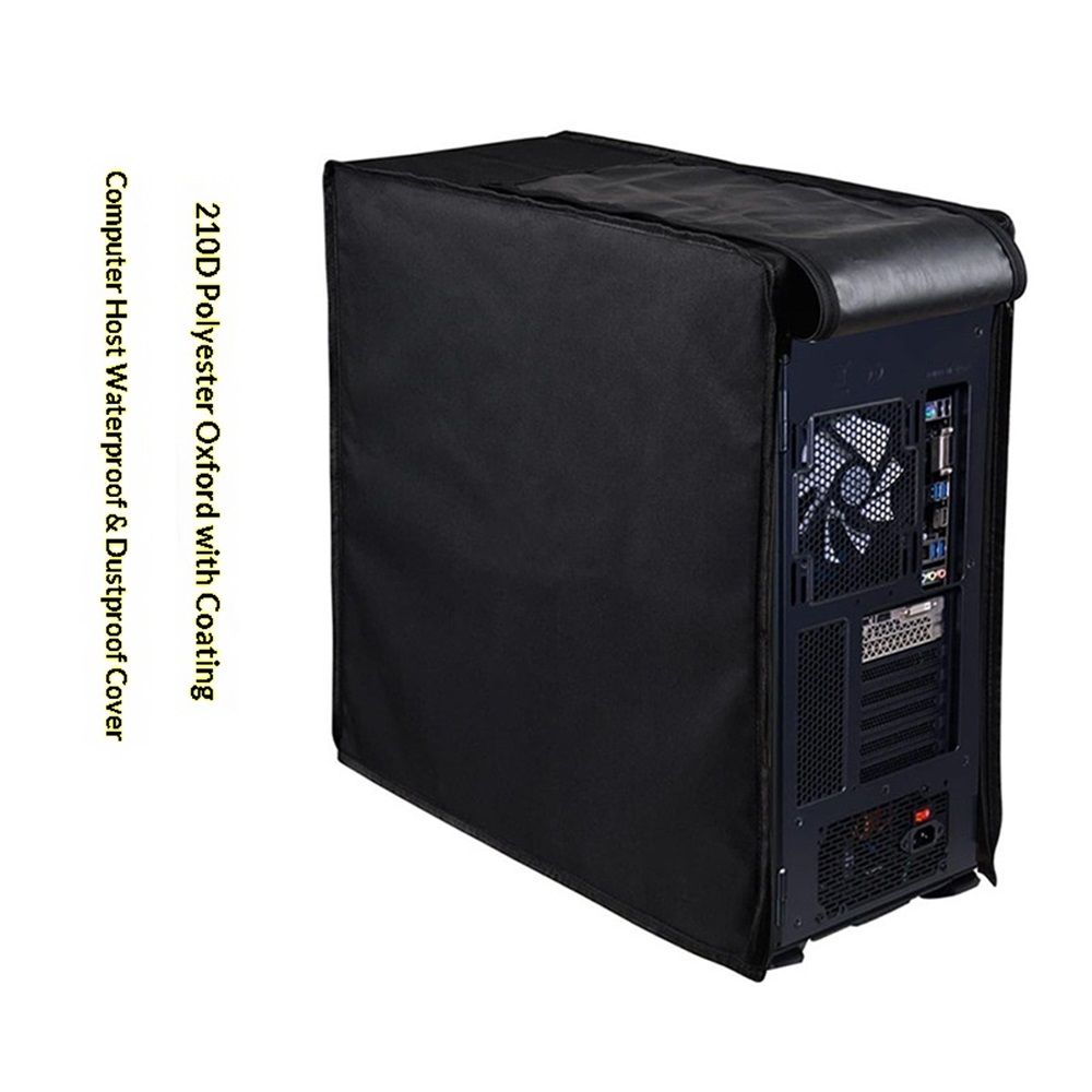 Computer Dust Cover, Waterproof Desktop PC Mid-Tower Computer Host Dustproof Cover Full Case Protector with Zipper, Anti-Static Tower PC Dust Covers (8.5W x 18.5H x 19.7D)
